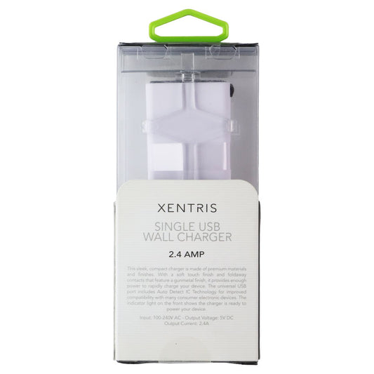 Xentris 5V/2.4A Single Port USB-A Wall Charger - White