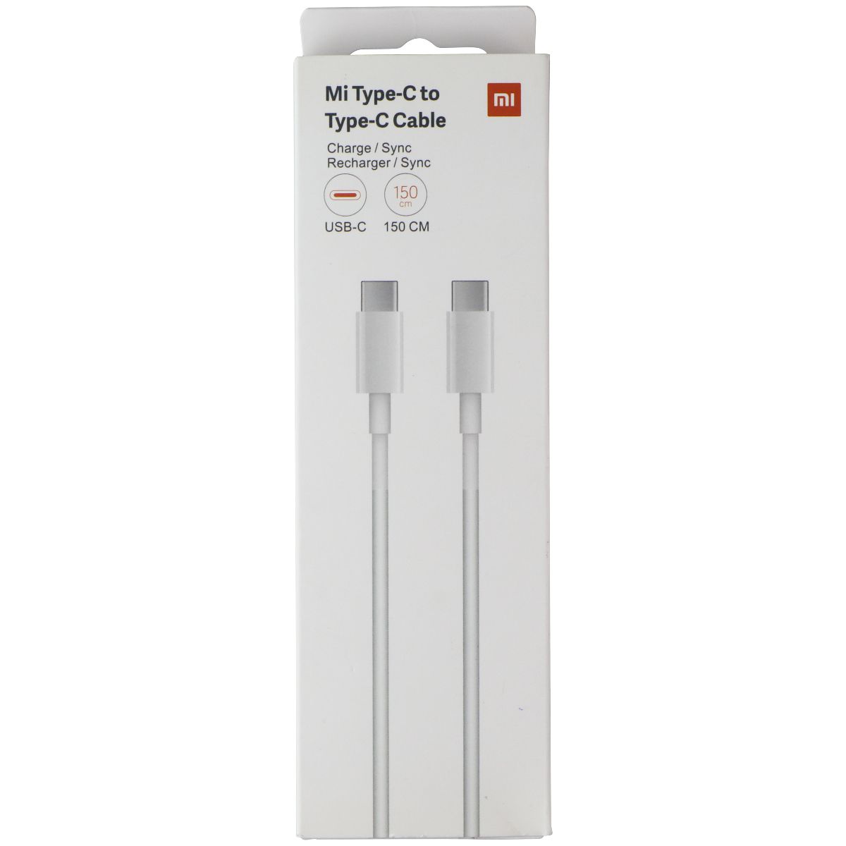 Xiaomi Mi (1.5M) USB-C to USB-C Charge and Sync Cable - White Cell Phone - Cables & Adapters Xiaomi    - Simple Cell Bulk Wholesale Pricing - USA Seller