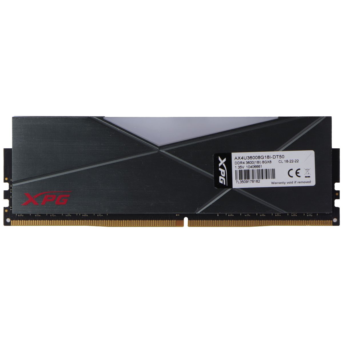 XPG (8GB) DDR4 3200MHz 8Gx8 Desktop RAM RGB Memory (XPGAX4U32008G16A-DT50) Computer Parts - Memory (RAM) XPG - Simple Cell Bulk Wholesale Pricing - USA Seller