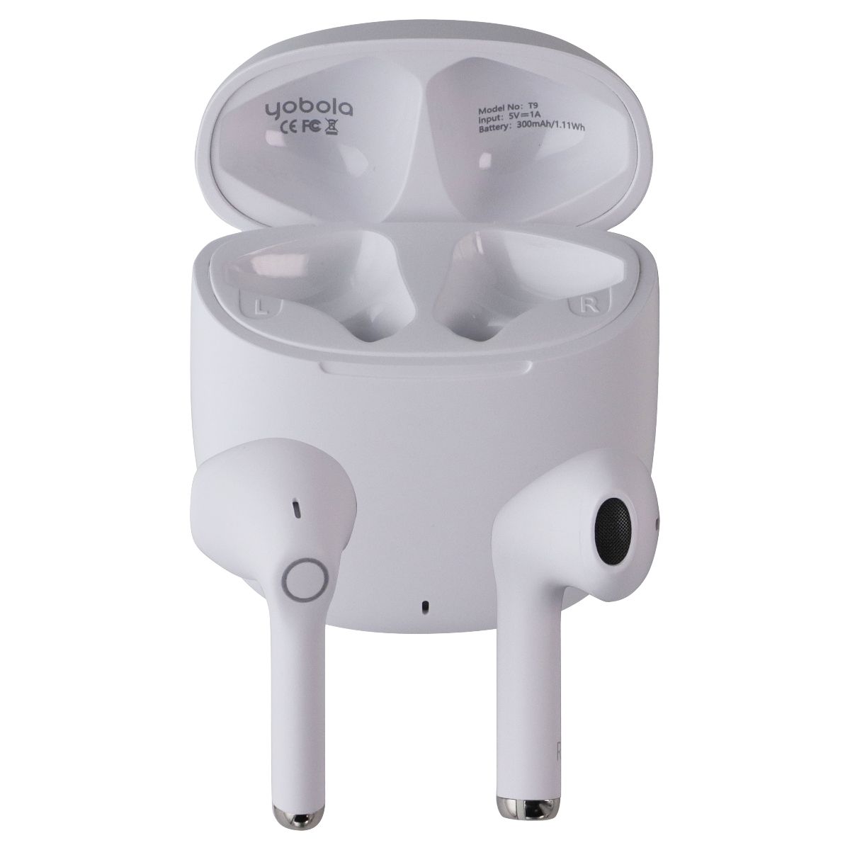 Yobola True Wireless Bluetooth IPX5 Waterproof Earbuds with Mic - White (T9)