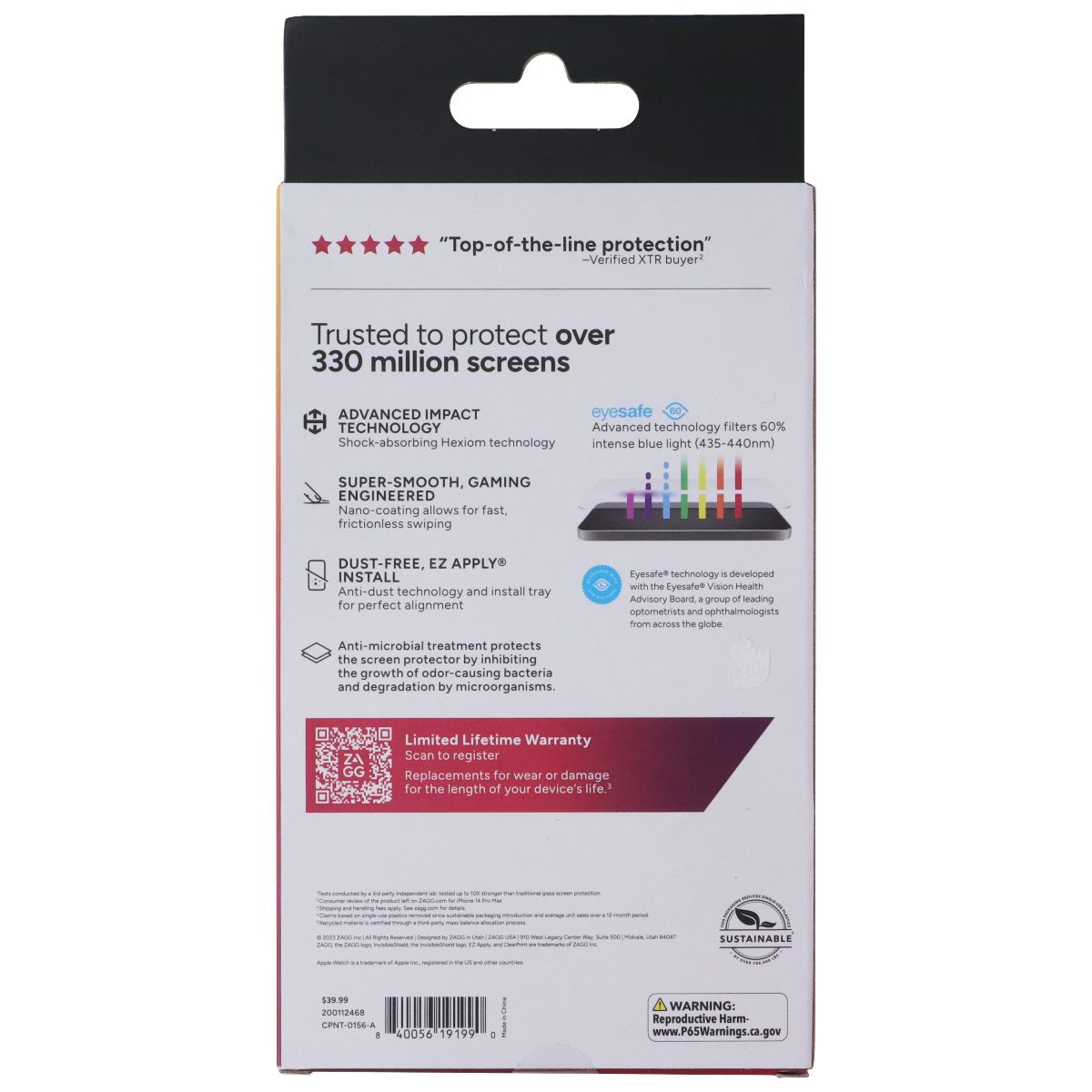 ZAGG XTR3 Protect Screen Protector for Apple Watch Ultra 3/2/1 (49mm) Smart Watch Accessories - Screen Protectors Zagg - Simple Cell Bulk Wholesale Pricing - USA Seller