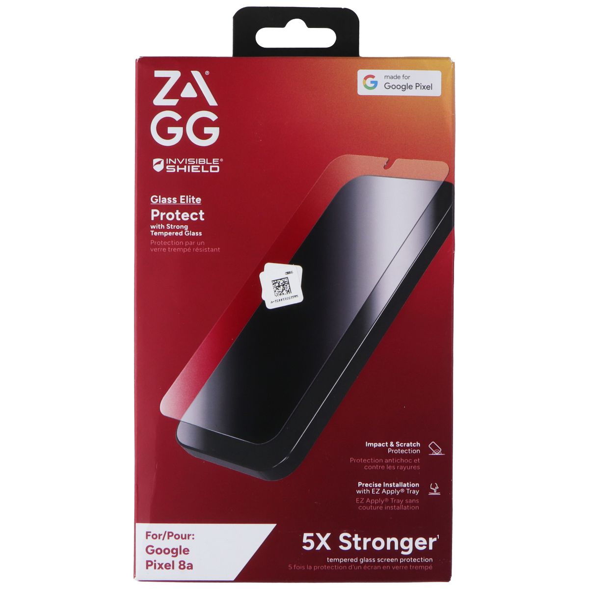 ZAGG InvisibleShield (Glass Elite) Screen Protector for Google Pixel 8a Cell Phone - Screen Protectors Zagg    - Simple Cell Bulk Wholesale Pricing - USA Seller