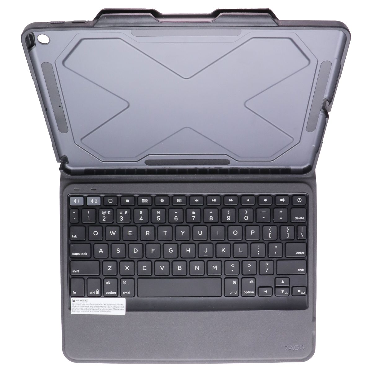 ZAGG Rugged Messenger Case & Keyboard for Apple iPad 9.7 (5th & 6th Gen) - Gray iPad/Tablet Accessories - Cases, Covers, Keyboard Folios Zagg - Simple Cell Bulk Wholesale Pricing - USA Seller