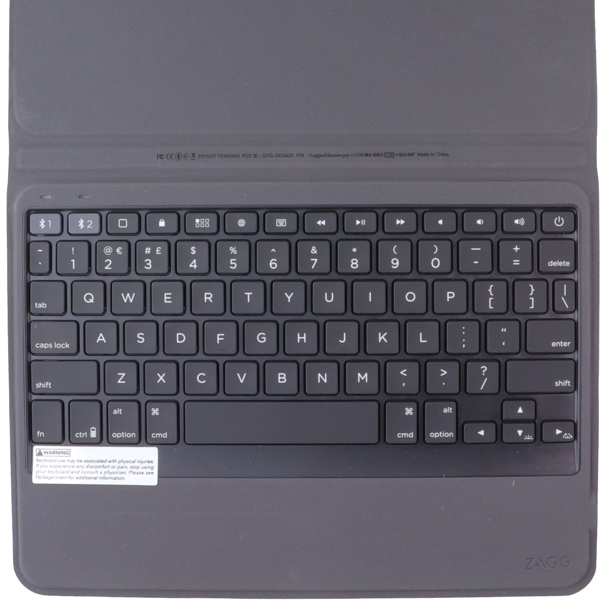 ZAGG Rugged Messenger Case & Keyboard for Apple iPad 9.7 (5th & 6th Gen) - Gray iPad/Tablet Accessories - Cases, Covers, Keyboard Folios Zagg - Simple Cell Bulk Wholesale Pricing - USA Seller