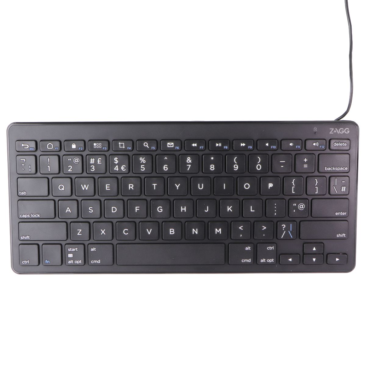 ZAGG Full Size Wired Keyboard w/USB-C Cable for Windows/PC/Laptop - UK ENGLISH Keyboards/Mice - Keyboards & Keypads Zagg - Simple Cell Bulk Wholesale Pricing - USA Seller