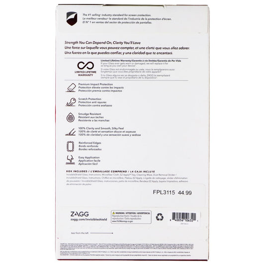 ZAGG InvisibleShield Glass Series Screen Protector for Samsung Galaxy J3