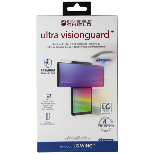 ZAGG InvisibleShield (Ultra VisionGuard+) Screen Protector for LG Wing Cell Phone - Screen Protectors Zagg - Simple Cell Bulk Wholesale Pricing - USA Seller
