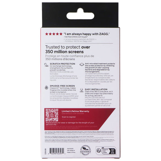 ZAGG Invisible Shield Glass Elite 360 Protect for Google Pixel Watch 3 (41mm) Smart Watch Accessories - Screen Protectors Zagg - Simple Cell Bulk Wholesale Pricing - USA Seller