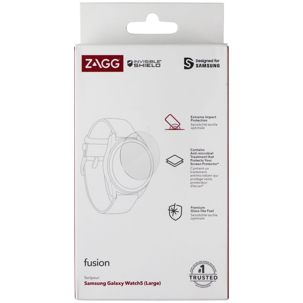 ZAGG Fusion Series Screen Protector for Samsung Galaxy Watch5 (Large) Smart Watch Accessories - Screen Protectors Zagg - Simple Cell Bulk Wholesale Pricing - USA Seller