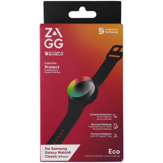 ZAGG InvisibleShield Fusion Eco Protect for Samsung Galaxy Watch6 Classic (47mm) Smart Watch Accessories - Screen Protectors Zagg    - Simple Cell Bulk Wholesale Pricing - USA Seller