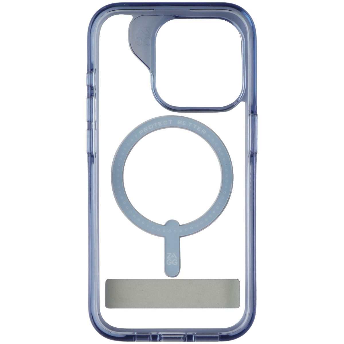 ZAGG Santa Cruz Snap with Kickstand Ultra Slim Case for iPhone 15 Pro Blue/Clear