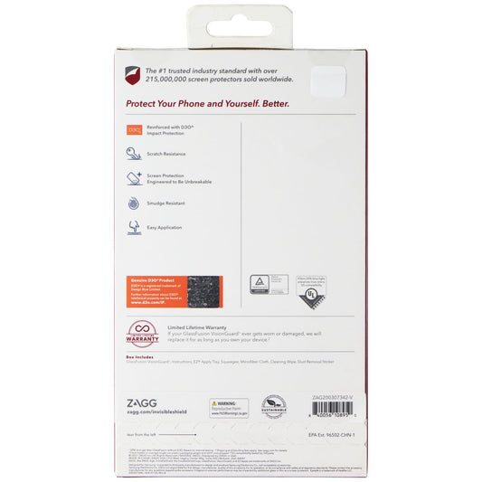 ZAGG InvisibleShield (GlassFusion VisionGuard+) Screen for Galaxy S21 5G - Clear Cell Phone - Screen Protectors Zagg - Simple Cell Bulk Wholesale Pricing - USA Seller