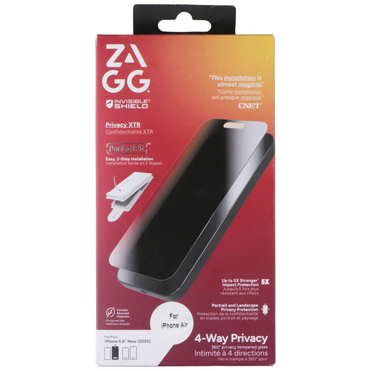 ZAGG Invisible Shield Privacy XTR Glass Screen Protector for Apple iPhone 17 Air Cell Phone - Screen Protectors Zagg - Simple Cell Bulk Wholesale Pricing - USA Seller