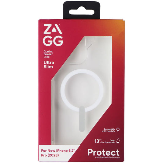 Zagg Crystal Palace Protect Case for MagSafe for iPhone 15 Pro Max - Clear Cell Phone - Cases, Covers & Skins Zagg    - Simple Cell Bulk Wholesale Pricing - USA Seller