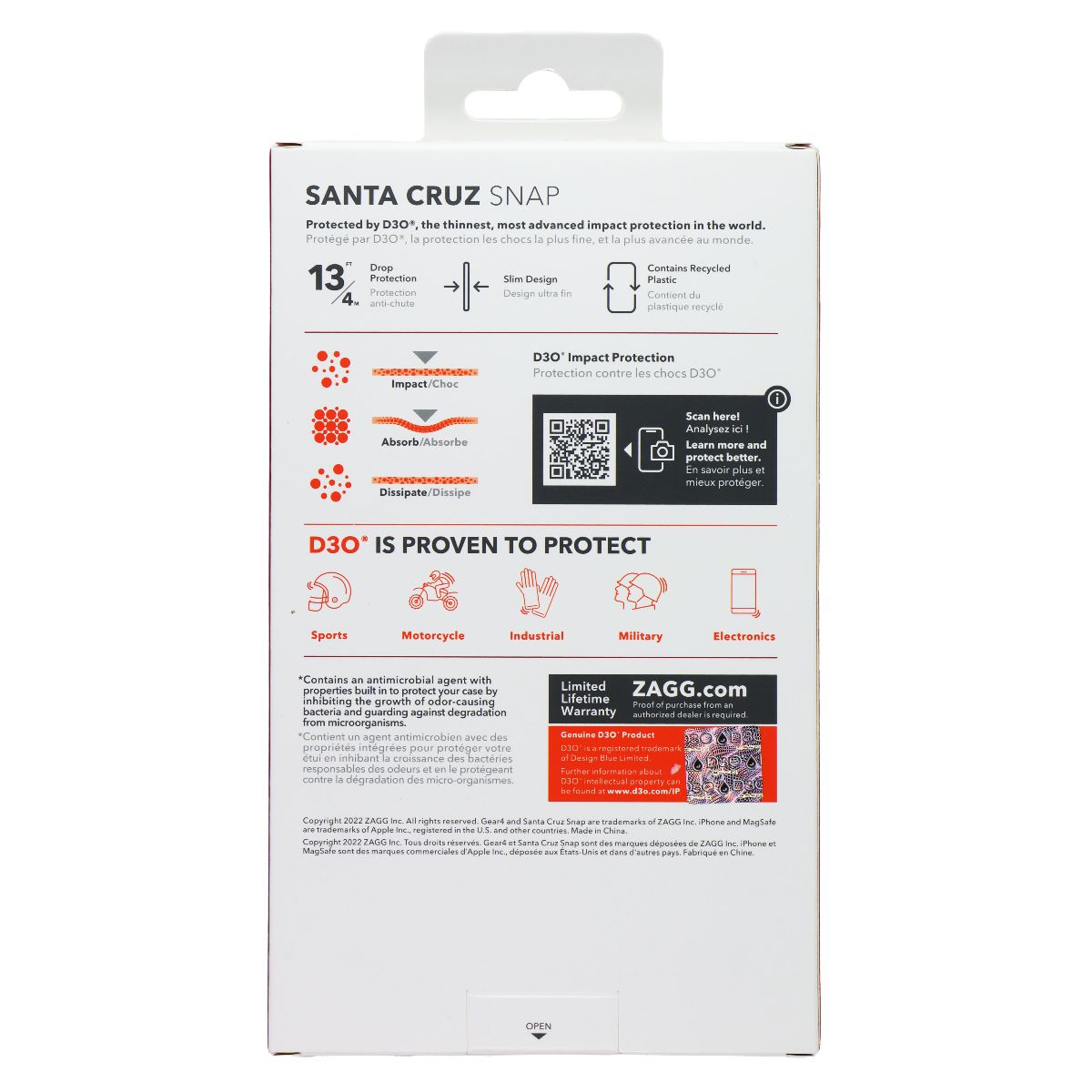 ZAGG Gear4 Santa Cruz Snap Case for MagSafe for Apple iPhone 14 - Black/Clear Cell Phone - Cases, Covers & Skins Zagg - Simple Cell Bulk Wholesale Pricing - USA Seller