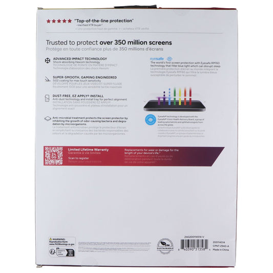 ZAGG XTR3 Tempered Glass for Apple iPad Pro 11-inch (M4, 2024) - Clear iPad/Tablet Accessories - Screen Protectors Zagg - Simple Cell Bulk Wholesale Pricing - USA Seller