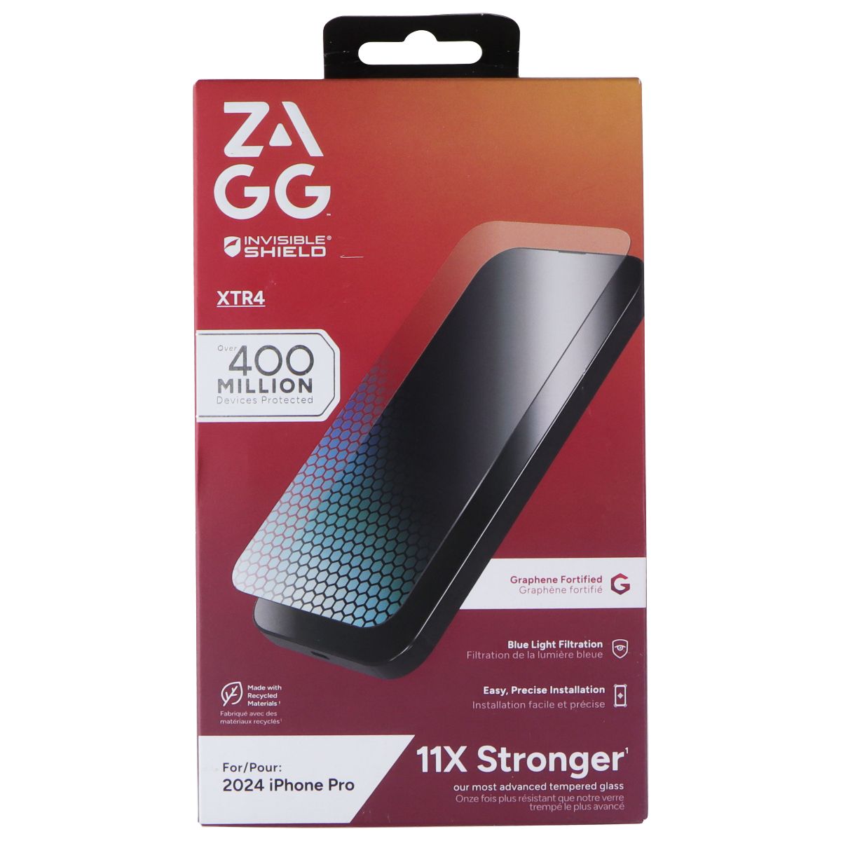 ZAGG Invisible Shield (Glass XTR4) Screen Protector for Apple iPhone 16 Pro Cell Phone - Screen Protectors Zagg    - Simple Cell Bulk Wholesale Pricing - USA Seller