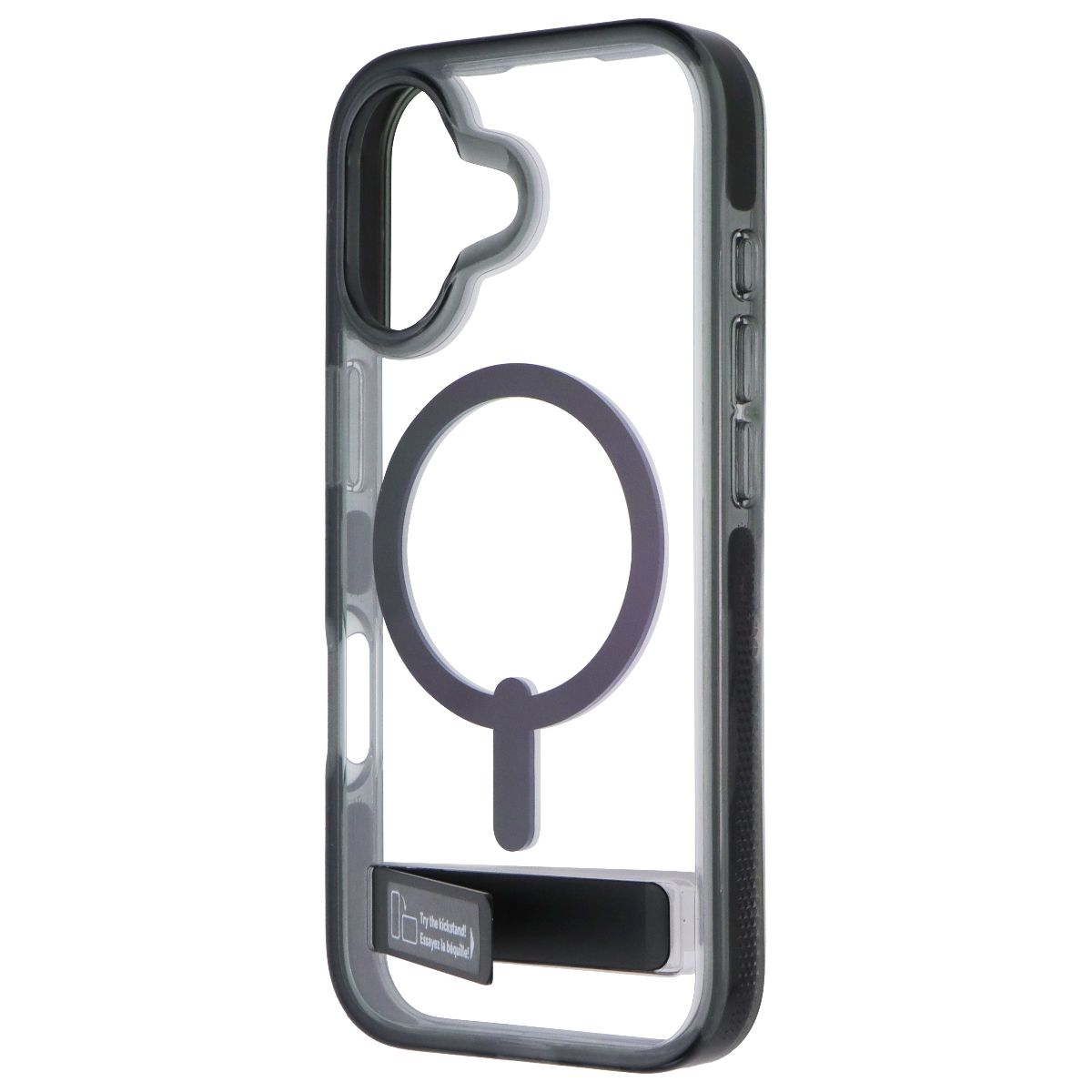 ZAGG Santa Cruz Series Snap Case with Kickstand for Apple iPhone 17 - Jet Black Cell Phone - Cases, Covers & Skins Zagg - Simple Cell Bulk Wholesale Pricing - USA Seller