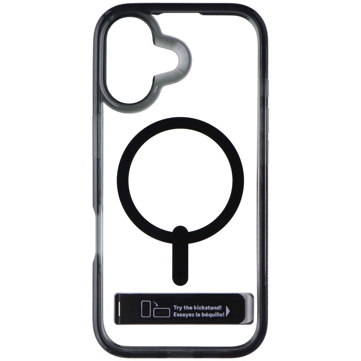 ZAGG Santa Cruz Series Snap Case with Kickstand for Apple iPhone 17 - Jet Black Cell Phone - Cases, Covers & Skins Zagg - Simple Cell Bulk Wholesale Pricing - USA Seller