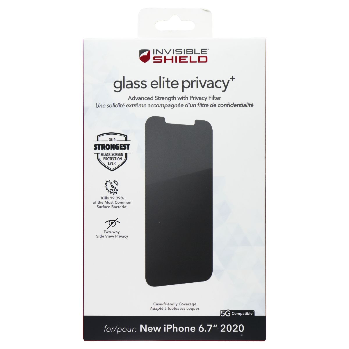 ZAGG InvisibleShield Glass Elite Privacy+ Glass for Apple iPhone 12 Pro Max Cell Phone - Screen Protectors Zagg - Simple Cell Bulk Wholesale Pricing - USA Seller