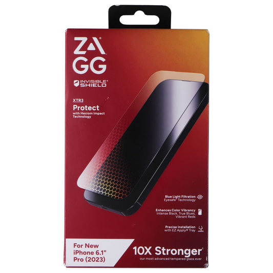 ZAGG InvisibleShield (Glass XTR3) Screen Protector for iPhone 15 Pro - Clear Cell Phone - Screen Protectors Zagg    - Simple Cell Bulk Wholesale Pricing - USA Seller