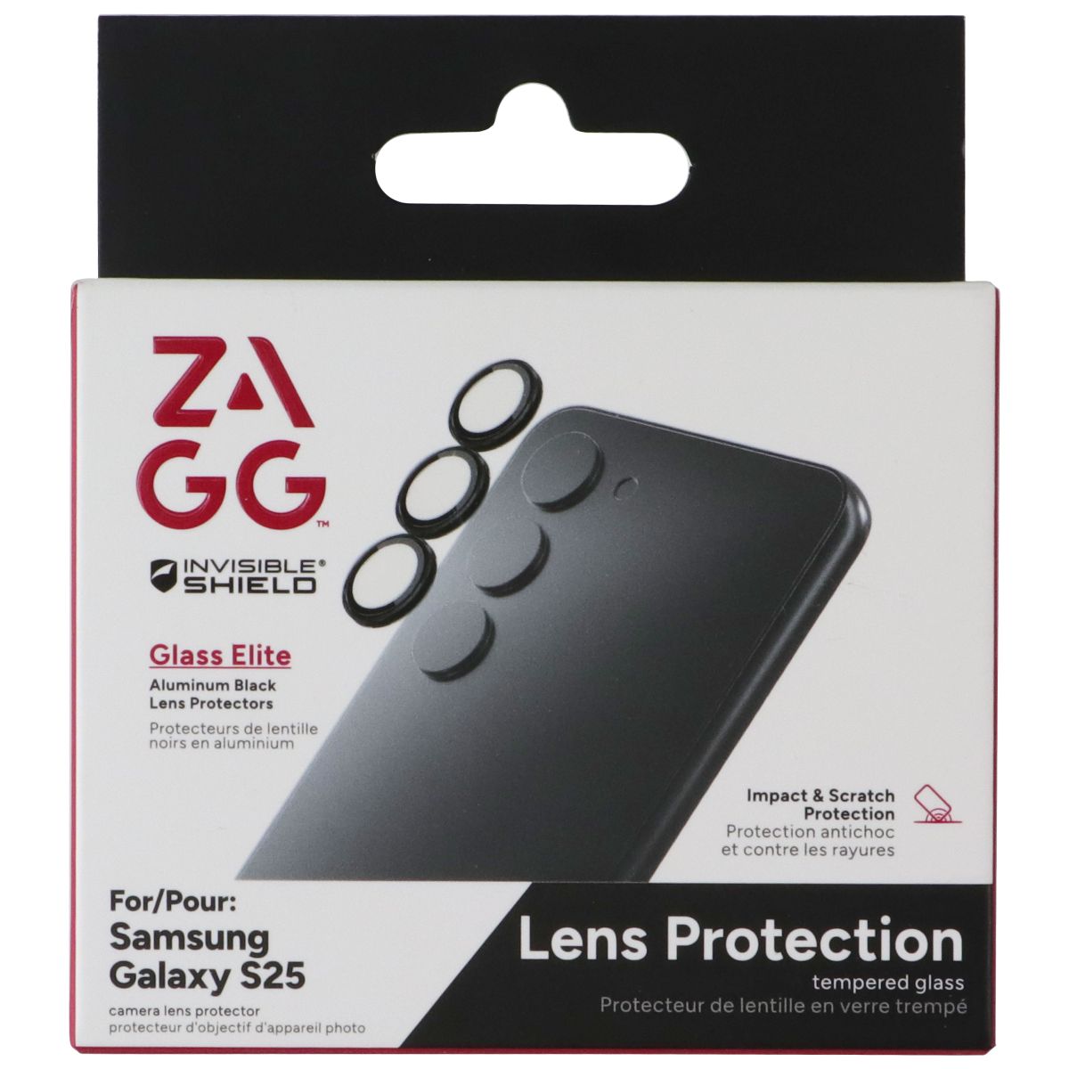 ZAGG Glass Elite Lens Protectors for Samsung Galaxy S25 - Aluminum Black