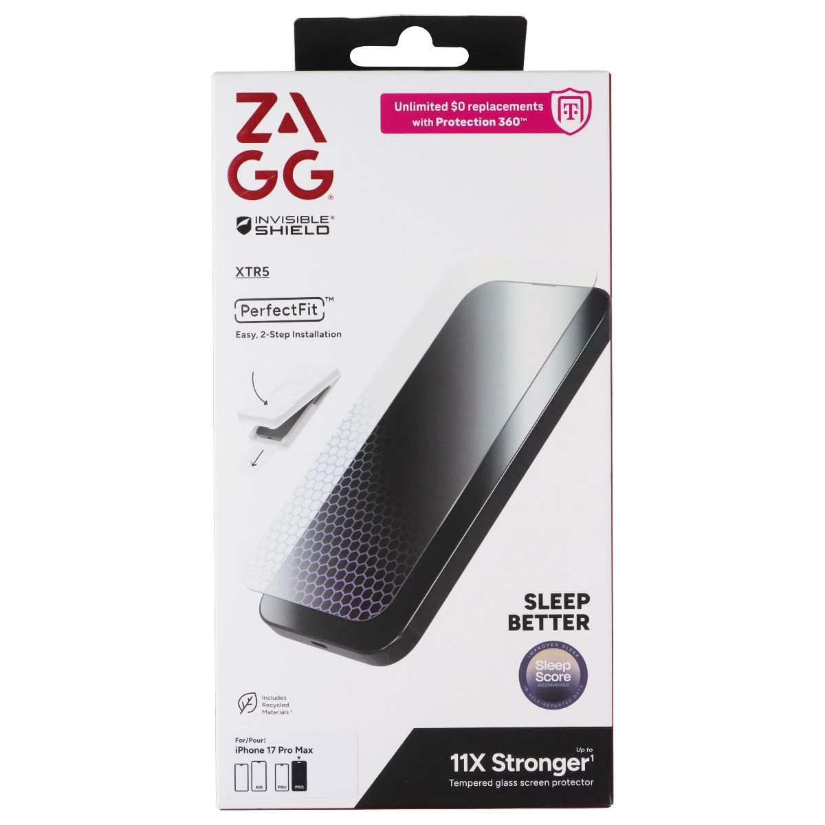 ZAGG XTR5 Tempered Glass Screen Protector for Apple iPhone 17 Pro Max