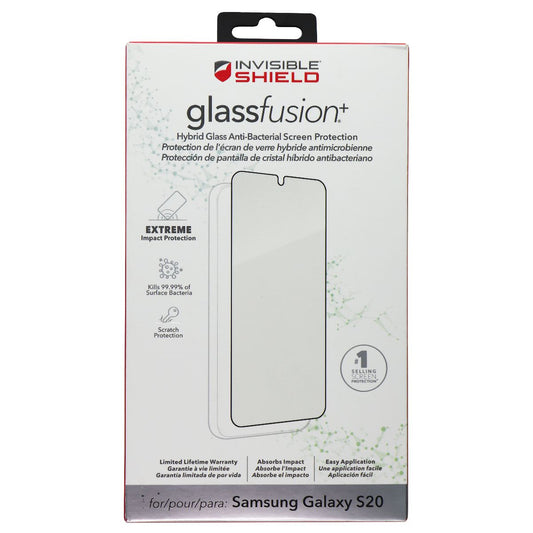 ZAGG InvisibleShield (Glassfusion+) Hybrid Glass for Samsung Galaxy S20 Cell Phone - Screen Protectors Zagg    - Simple Cell Bulk Wholesale Pricing - USA Seller