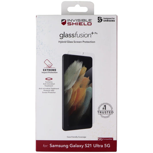ZAGG InvisibleShield (GlassFusion+) Hybrid Glass for Galaxy S21 Ultra 5G - Clear Cell Phone - Screen Protectors Zagg    - Simple Cell Bulk Wholesale Pricing - USA Seller