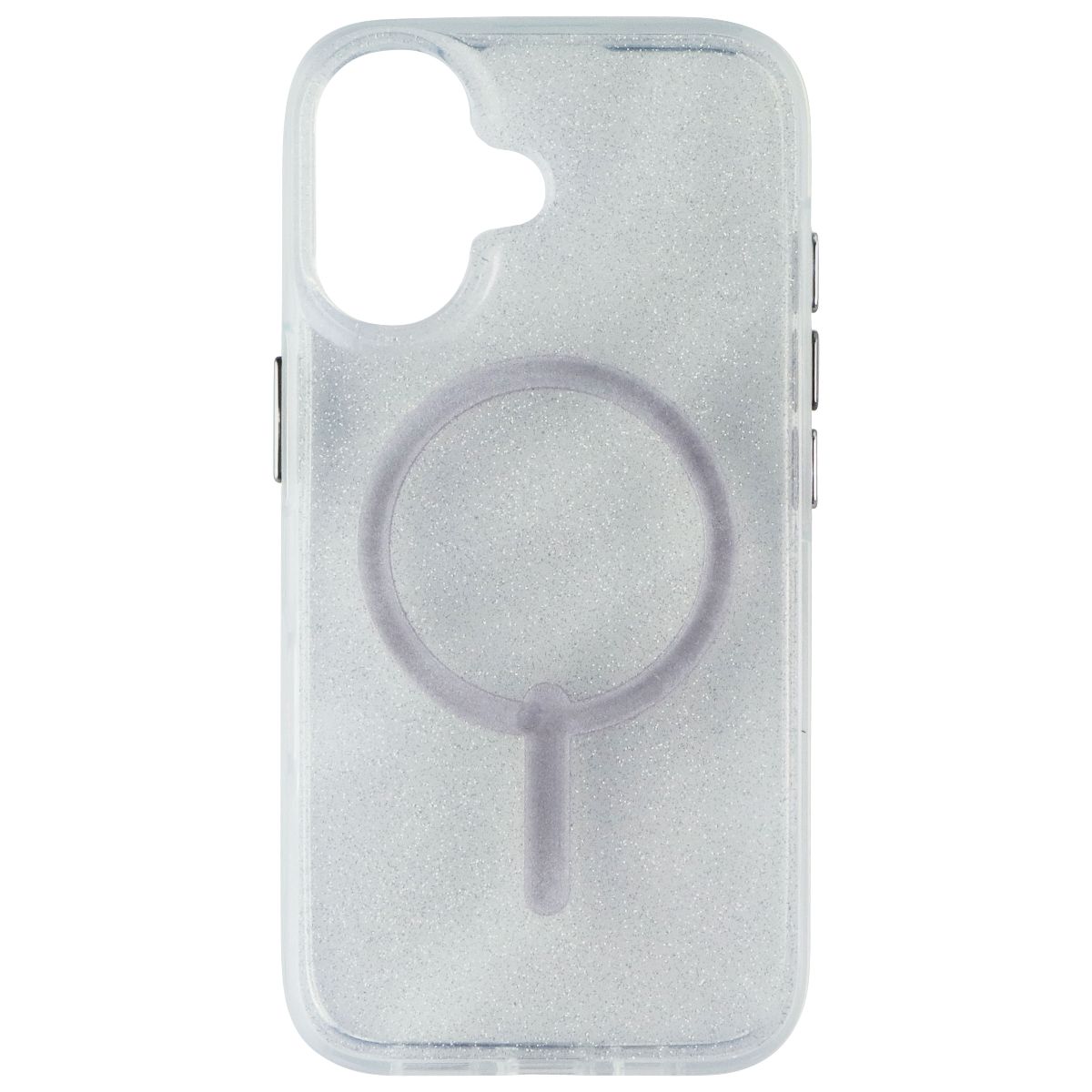 ZAGG Milan Snap Series Case for MagSafe for iPhone 16 - White Glitter Swirl
