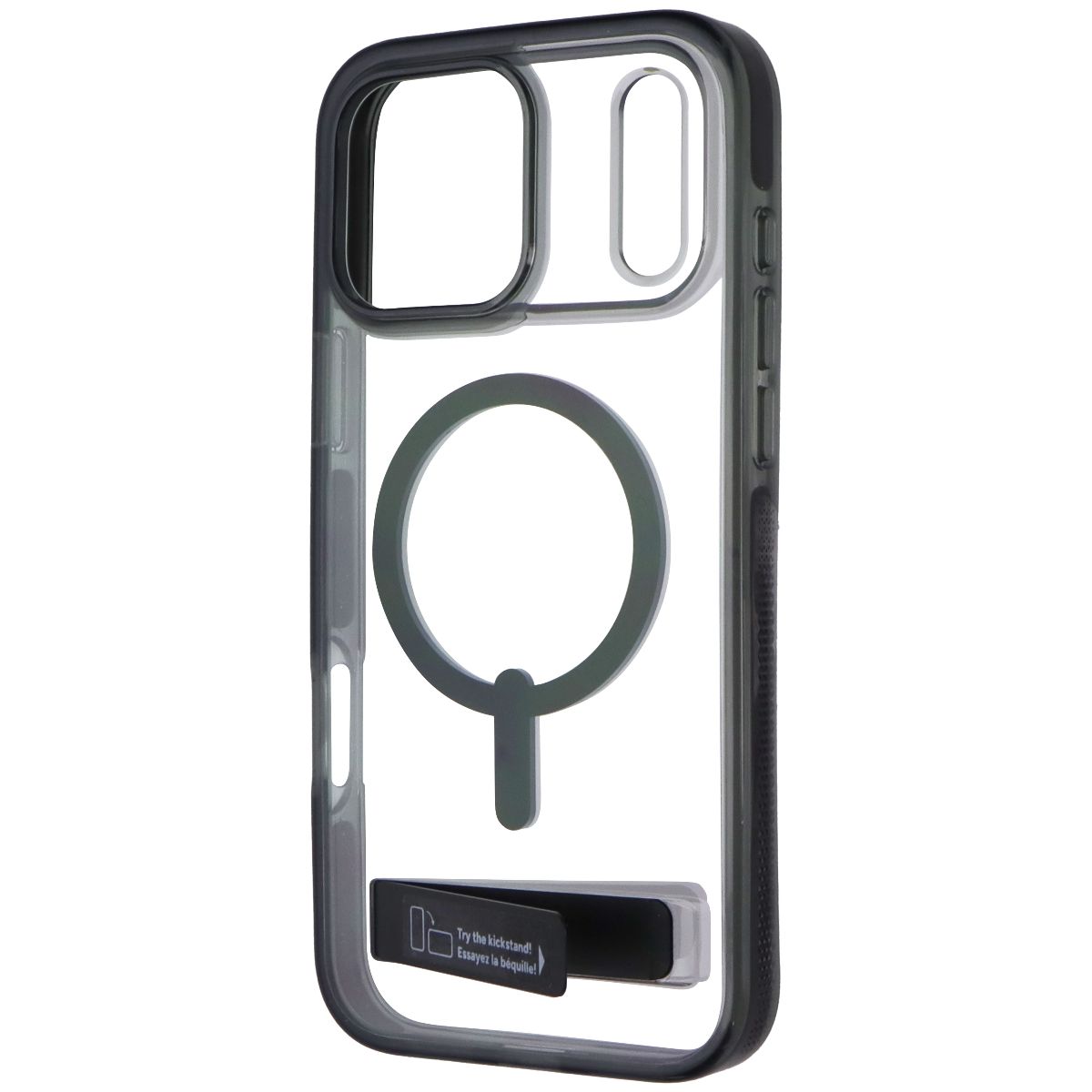 ZAGG Santa Cruz Snap Case with Kickstand for Apple iPhone 17 Pro Max - Jet Black Cell Phone - Cases, Covers & Skins Zagg - Simple Cell Bulk Wholesale Pricing - USA Seller