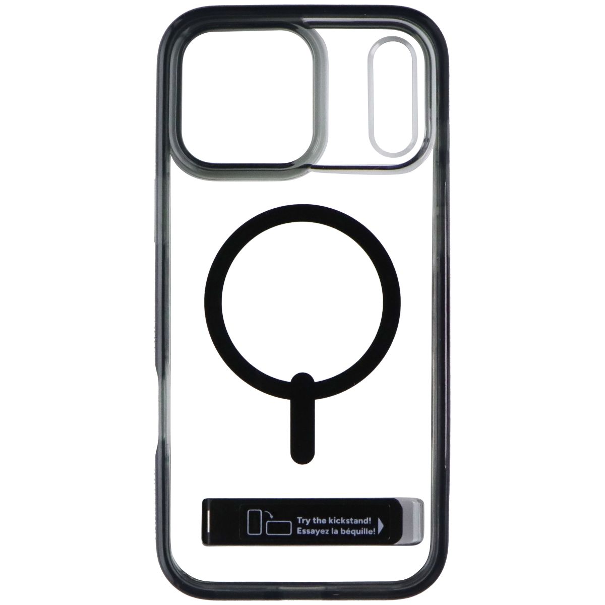 ZAGG Santa Cruz Snap Case with Kickstand for Apple iPhone 17 Pro Max - Jet Black Cell Phone - Cases, Covers & Skins Zagg - Simple Cell Bulk Wholesale Pricing - USA Seller