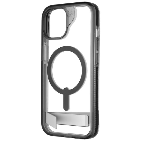 Zagg Santa Cruz Snap Case with Kickstand for iPhone 15/14/13 - Black/Clear