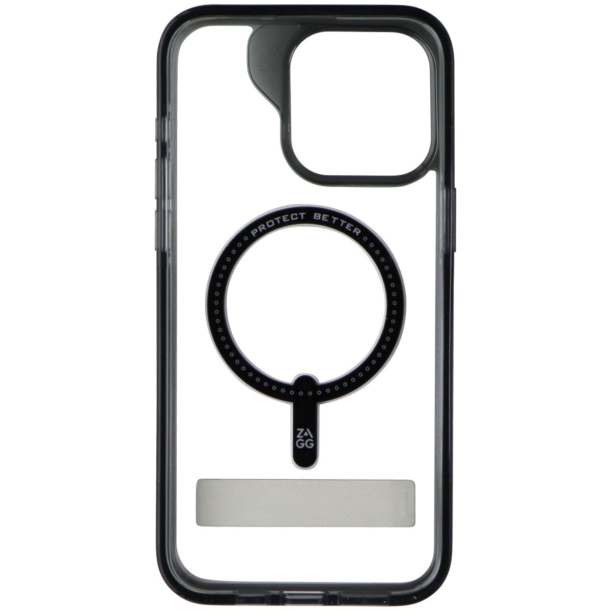 ZAGG Santa Cruz Snap with Kickstand Case for iPhone 15 Pro Max - Clear/Black Cell Phone - Cases, Covers & Skins Zagg - Simple Cell Bulk Wholesale Pricing - USA Seller