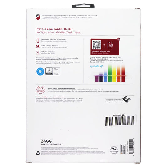 ZAGG Glass Elite VisionGuard Screen Protector for Samsung Galaxy Tab S7 FE 5G iPad/Tablet Accessories - Screen Protectors Zagg - Simple Cell Bulk Wholesale Pricing - USA Seller