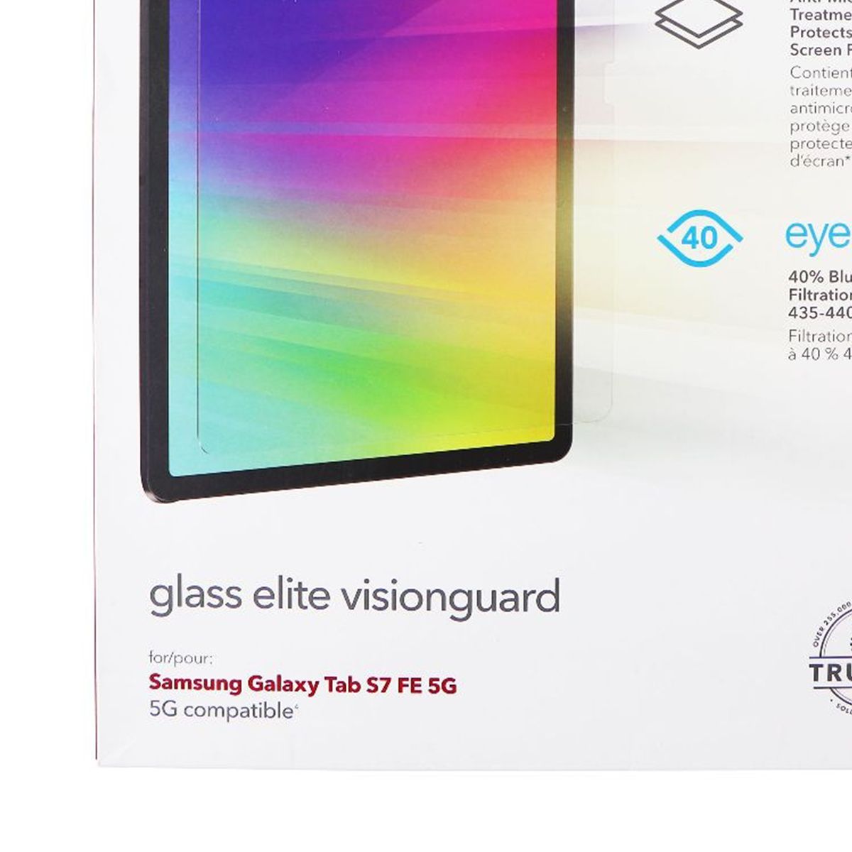 ZAGG Glass Elite VisionGuard Screen Protector for Samsung Galaxy Tab S7 FE 5G iPad/Tablet Accessories - Screen Protectors Zagg    - Simple Cell Bulk Wholesale Pricing - USA Seller