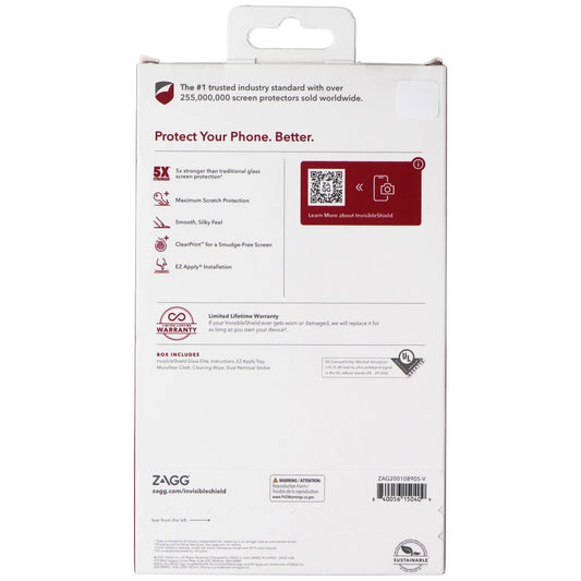 ZAGG InvisibleShield Glass Elite Screen Protector for iPhone 13 Pro Max Cell Phone - Screen Protectors Zagg - Simple Cell Bulk Wholesale Pricing - USA Seller