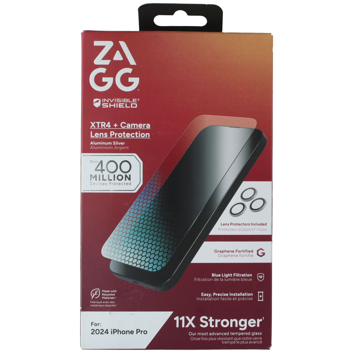 ZAGG Invisible Shield XTR4 + Camera Lens Protection for Apple iPhone 16 Pro