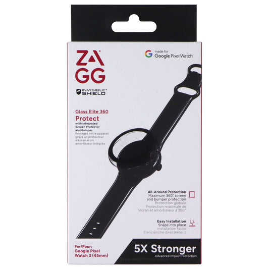 ZAGG Invisible Shield Glass Elite 360 Protect for Google Pixel Watch 3 (45mm) Smart Watch Accessories - Screen Protectors Zagg - Simple Cell Bulk Wholesale Pricing - USA Seller