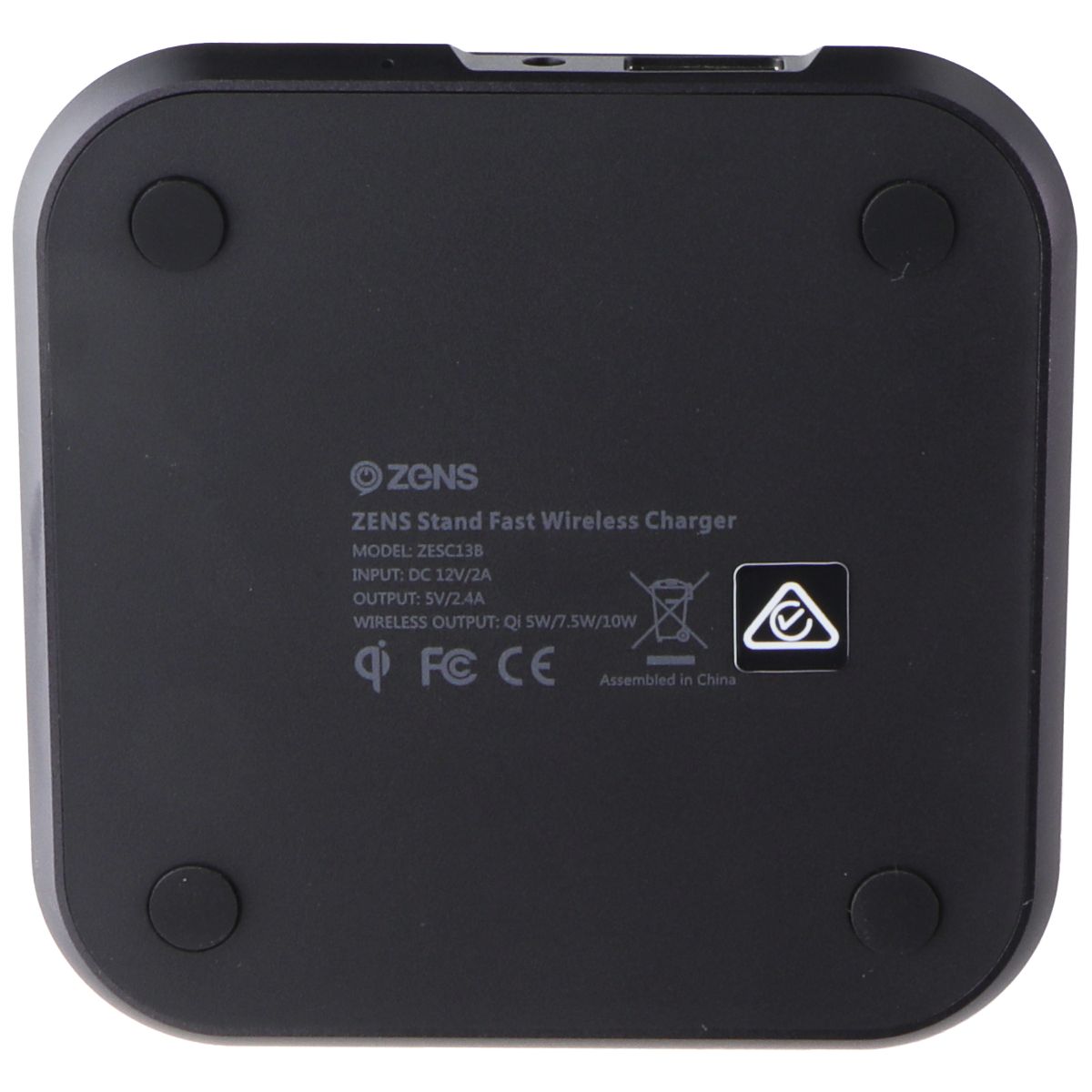 Zens Aluminium Stand Wireless 10W Qi Fast Charger - Black (AU PLUG) Cell Phone - Chargers & Cradles ZENS - Simple Cell Bulk Wholesale Pricing - USA Seller