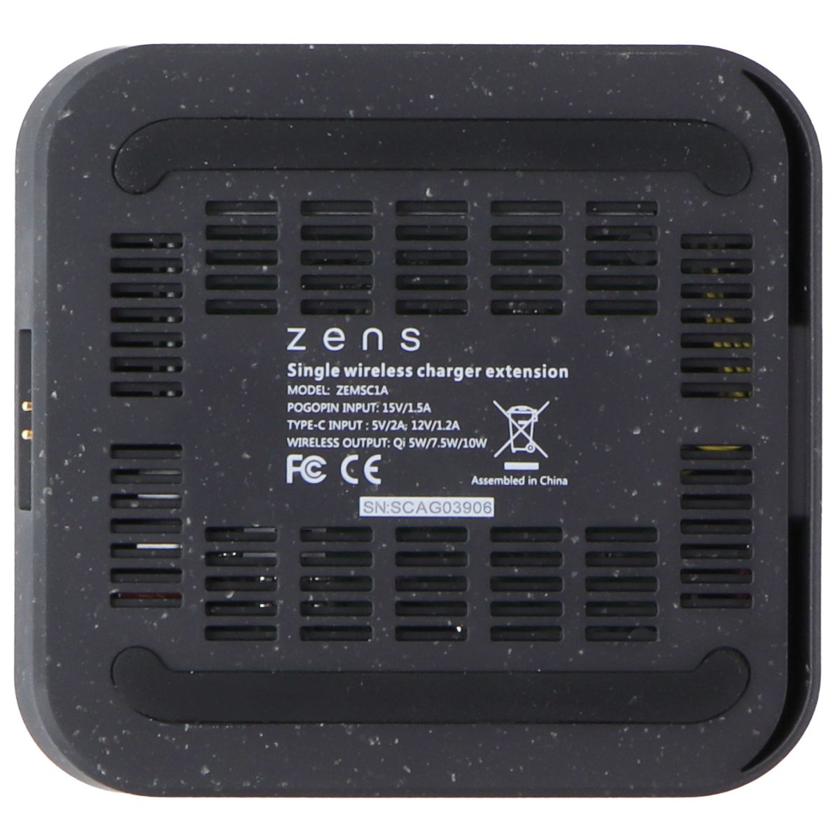 Zens Modular Series Single Wireless Charger Extension 10W - Black