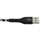 ZGear 10ft USB-A to USB-C Braided Sync & Charge Cable - Black/Silver Cell Phone - Cables & Adapters ZGEAR - Simple Cell Bulk Wholesale Pricing - USA Seller