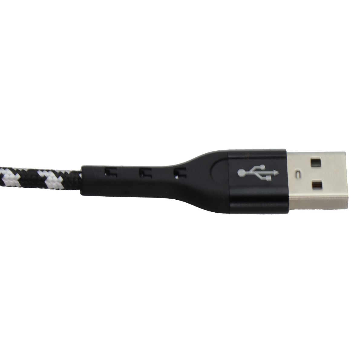 ZGear 10ft USB-A to USB-C Braided Sync & Charge Cable - Black/Silver Cell Phone - Cables & Adapters ZGEAR - Simple Cell Bulk Wholesale Pricing - USA Seller