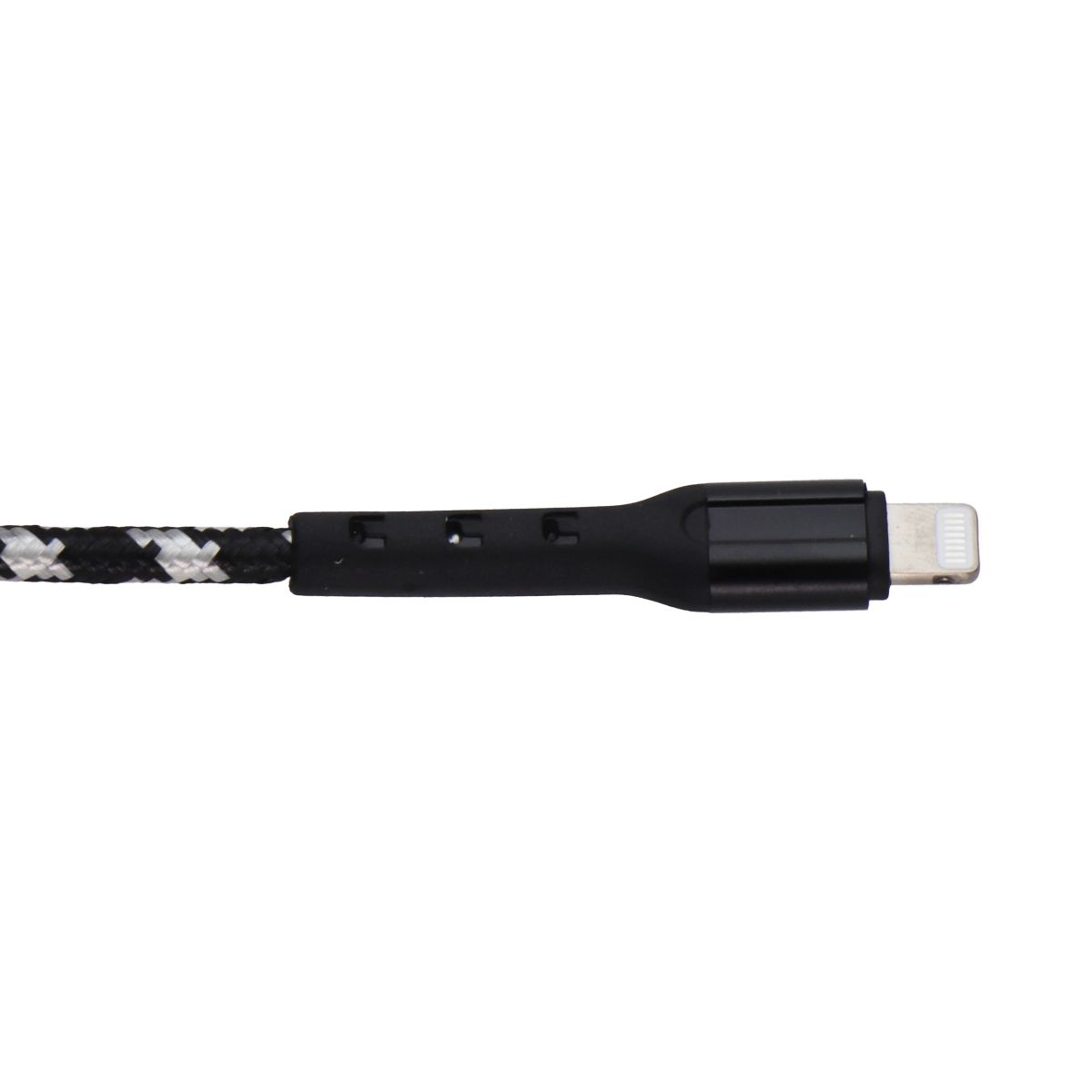 ZGEAR 10FT USB-A to Lightning 8-pin Braided Cable - Black / Silver Cell Phone - Cables & Adapters ZGEAR - Simple Cell Bulk Wholesale Pricing - USA Seller