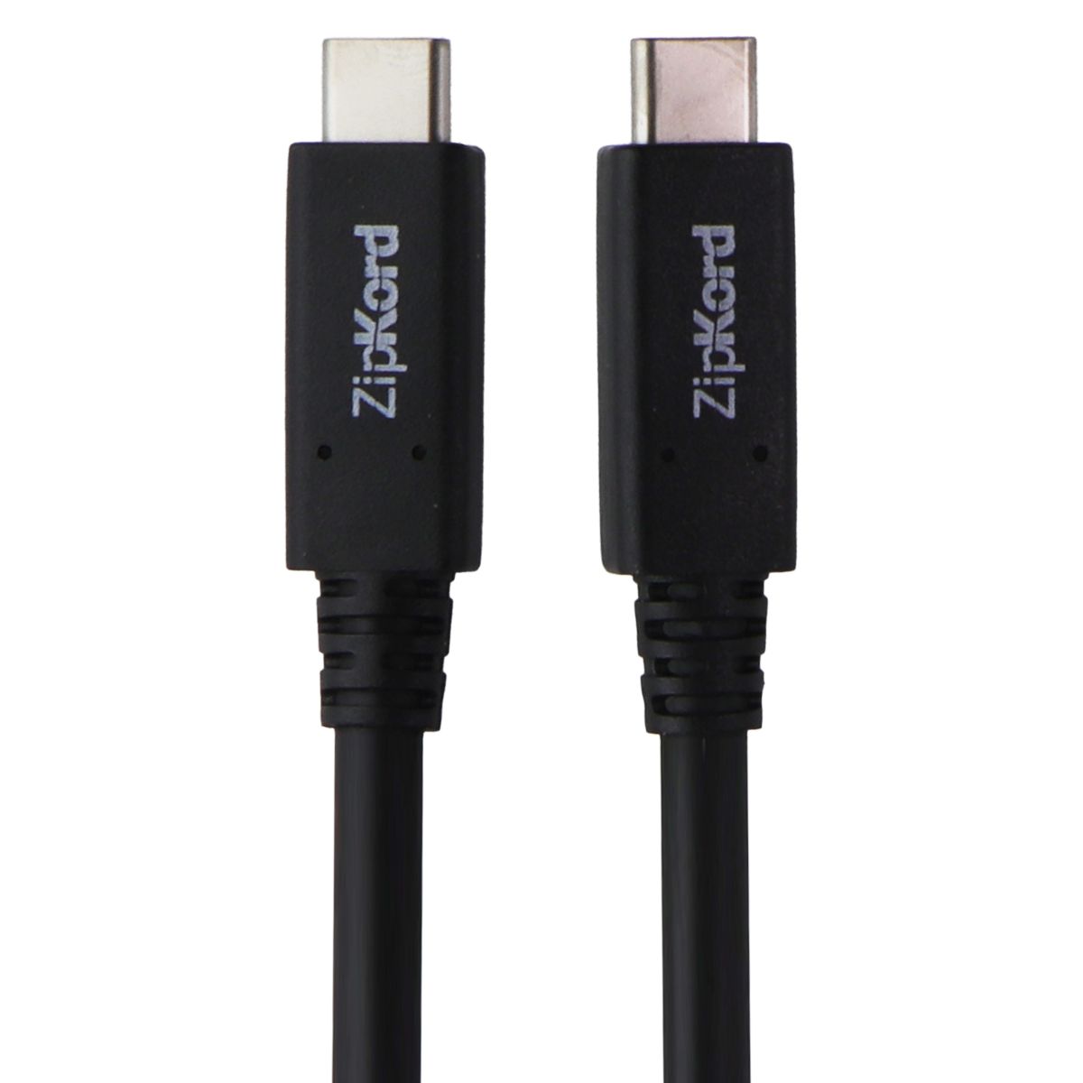 ZipKord (3-ft) USB-C to USB-C Sync & Charge Cable - Black Cell Phone - Cables & Adapters ZipKord    - Simple Cell Bulk Wholesale Pricing - USA Seller