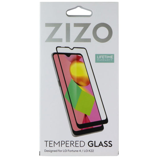 Zizo Tempered Glass Screen Protector for LG Fortune 4/LG K22 - Clear/Black Trim Cell Phone - Screen Protectors Zizo - Simple Cell Bulk Wholesale Pricing - USA Seller