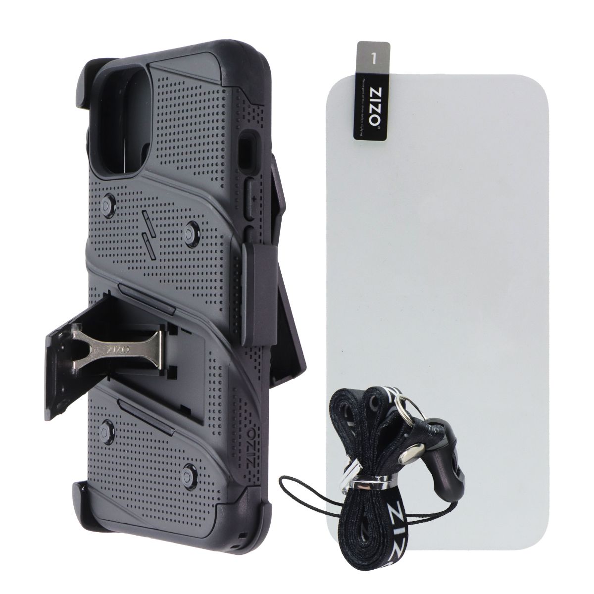 ZIZO Bolt Bundle with Case/Holster/Tempered Glass for Apple iPhone 15 - Black Cell Phone - Cases, Covers & Skins Zizo - Simple Cell Bulk Wholesale Pricing - USA Seller