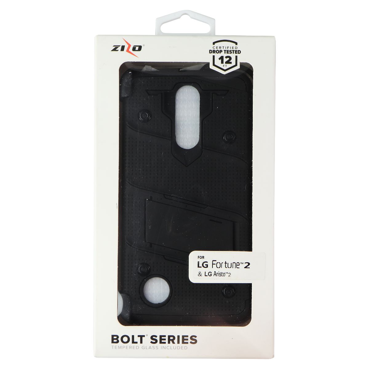 Zizo Bolt Series Case and Holster for LG Fortune 2 / Aristo 2 - Black Cell Phone - Cases, Covers & Skins Zizo - Simple Cell Bulk Wholesale Pricing - USA Seller