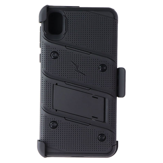 Zizo Bolt Series (Case/Holster/Tempered Glass) for Motorola Moto E6 - All Black