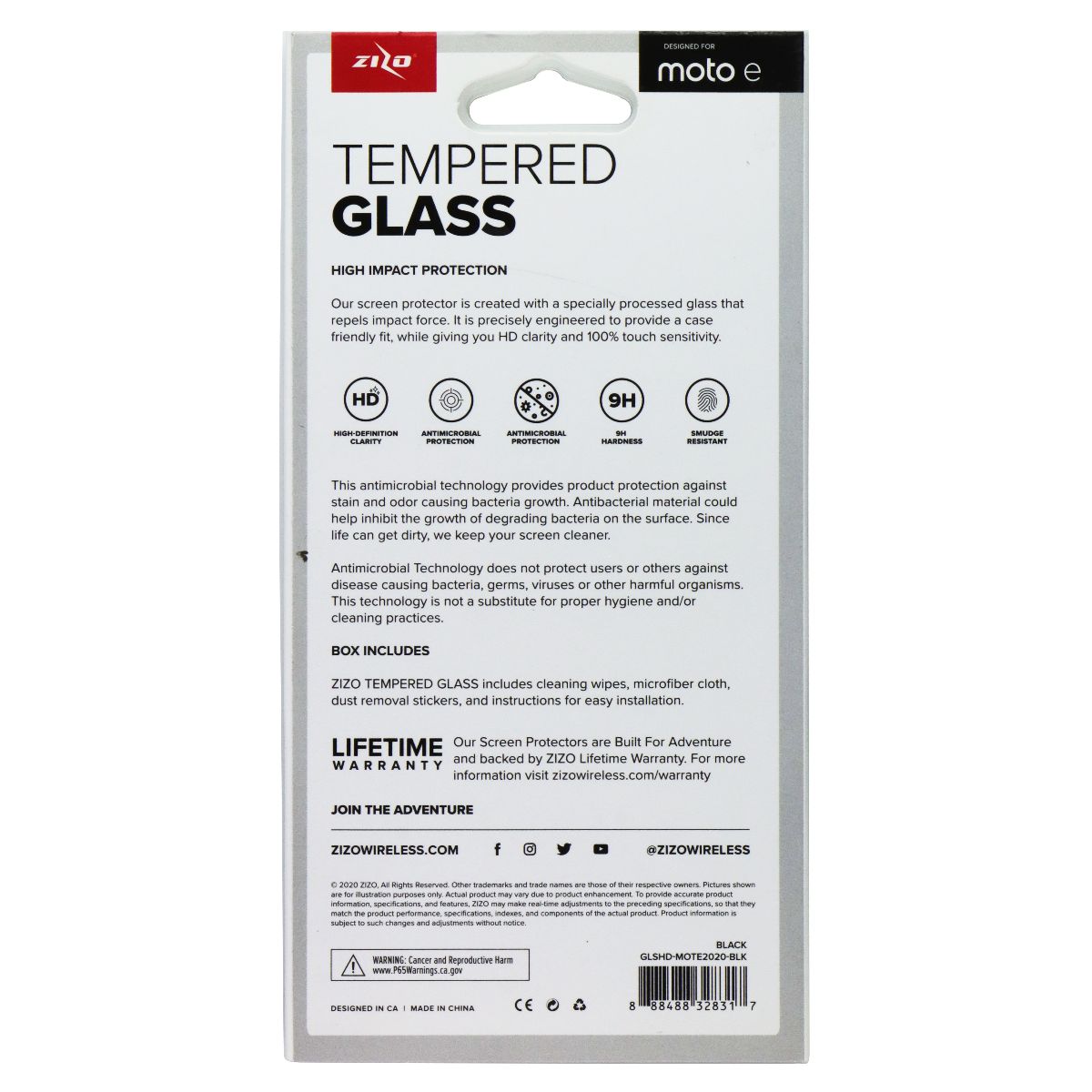 Zizo Tempered Glass Screen Protector for Moto E (2020) Smartphones Cell Phone - Screen Protectors Zizo - Simple Cell Bulk Wholesale Pricing - USA Seller